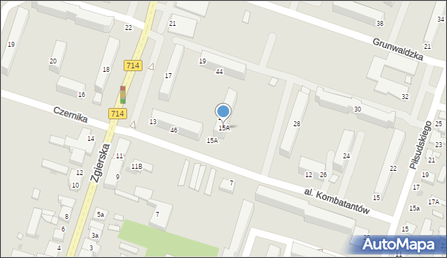 Konstantynów Łódzki, Aleja Kombatantów, 15A, mapa Konstantynów Łódzki