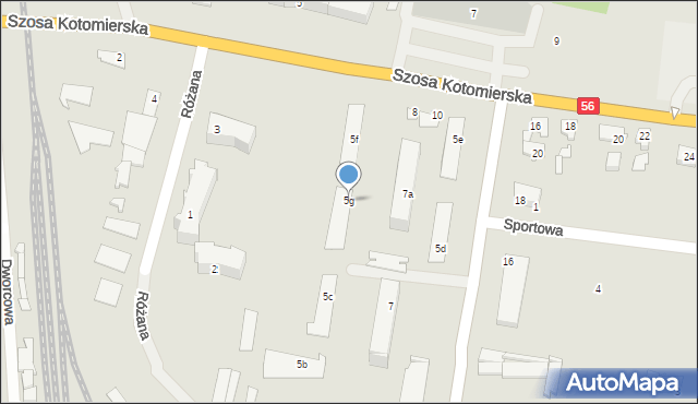 Koronowo, Aleje Wolności, 5g, mapa Koronowo