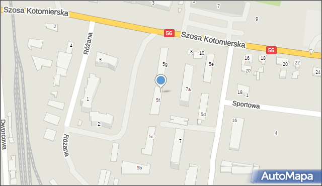 Koronowo, Aleje Wolności, 5g, mapa Koronowo