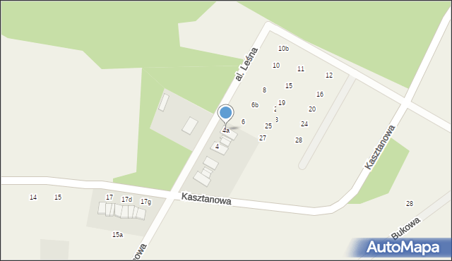 Koźlice, Aleja Leśna, 4a, mapa Koźlice