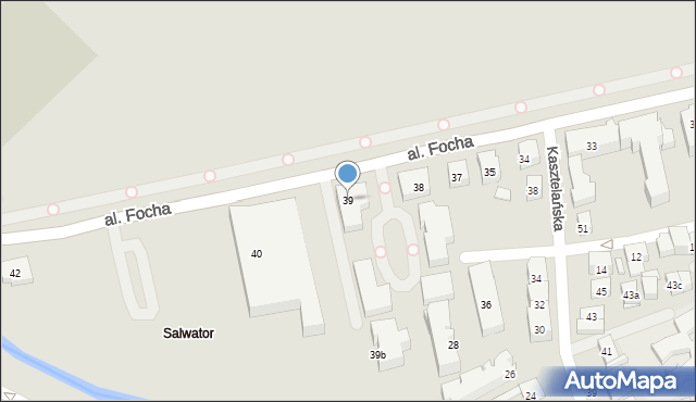 Kraków, Aleja Focha Ferdynanda, marsz., 39, mapa Krakowa
