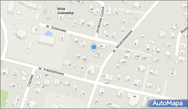 Kraków, Aleja Modrzewiowa, 15a, mapa Krakowa