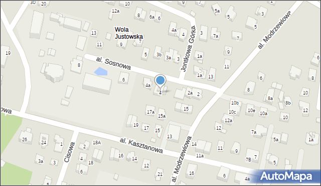 Kraków, Aleja Sosnowa, 4, mapa Krakowa