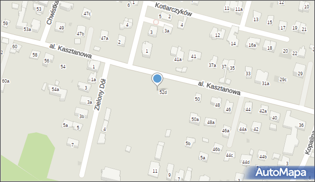 Kraków, Aleja Kasztanowa, 52e, mapa Krakowa