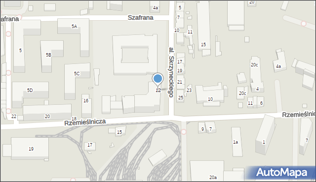Kraków, Aleja Skrzyneckiego Jana, gen., 12, mapa Krakowa