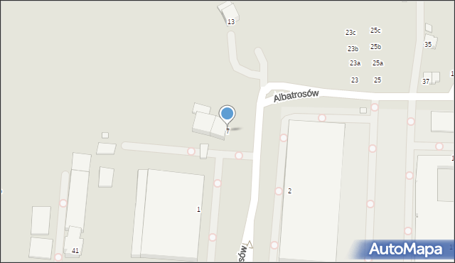 Kraków, Albatrosów, 7, mapa Krakowa