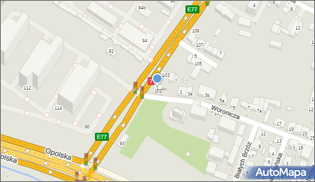 Kraków, Aleja 29 Listopada, 101, mapa Krakowa