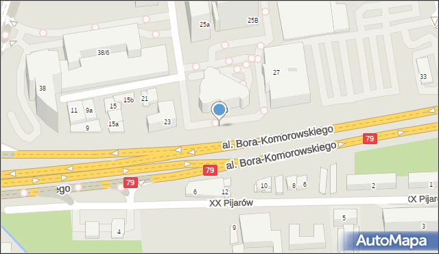 Kraków, Aleja Bora-Komorowskiego Tadeusza, gen., 25q, mapa Krakowa