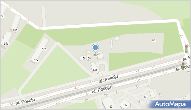 Kraków, Aleja Pokoju, 60A, mapa Krakowa