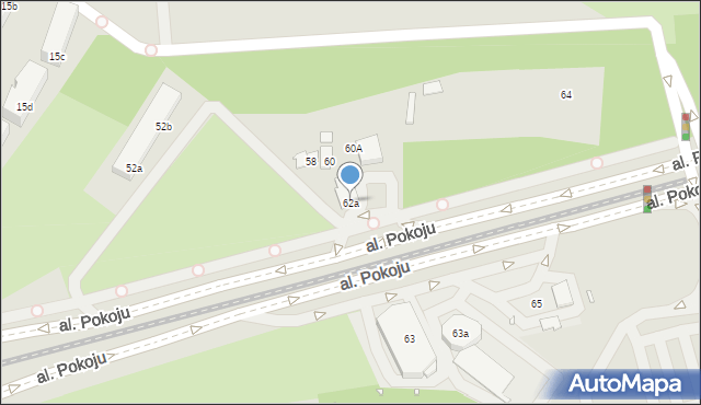 Kraków, Aleja Pokoju, 62a, mapa Krakowa