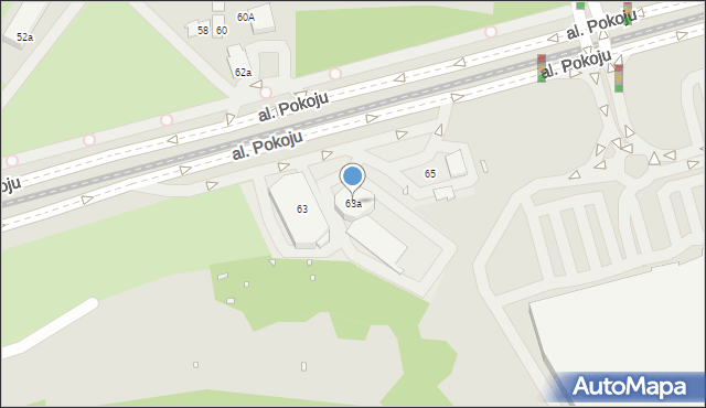 Kraków, Aleja Pokoju, 63a, mapa Krakowa