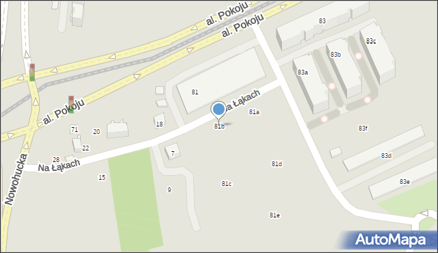 Kraków, Aleja Pokoju, 81b, mapa Krakowa