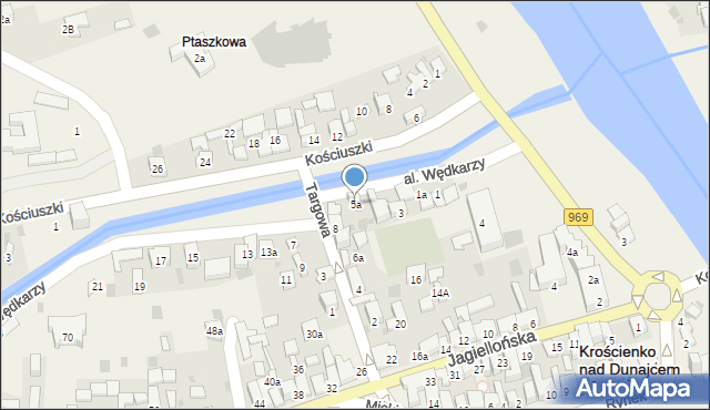 Krościenko nad Dunajcem, Aleja Wędkarzy, 5a, mapa Krościenko nad Dunajcem