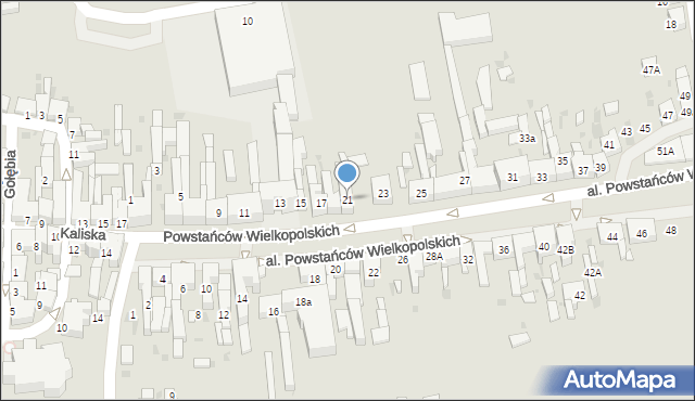 Krotoszyn, Aleja Powstańców Wielkopolskich, 21, mapa Krotoszyna