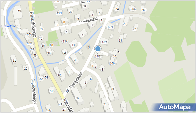 Krynica-Zdrój, Aleja Tysiąclecia, 14/1, mapa Krynica-Zdrój