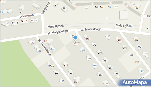 Książenice, Aleja Marylskiego E., 172, mapa Książenice