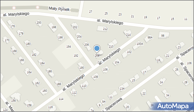 Książenice, Aleja Marylskiego E., 208, mapa Książenice