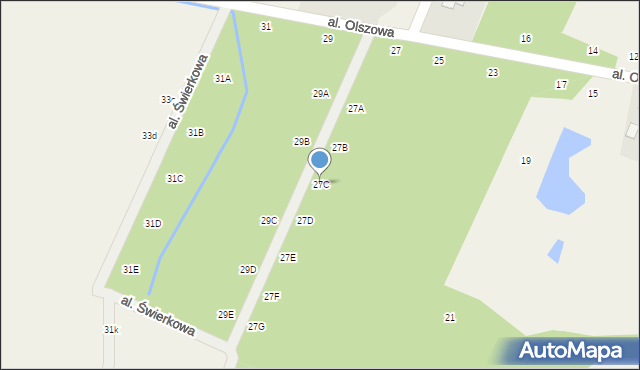 Książenice, Aleja Olszowa, 27C, mapa Książenice