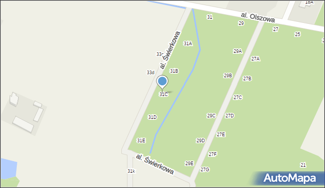 Książenice, Aleja Olszowa, 31C, mapa Książenice