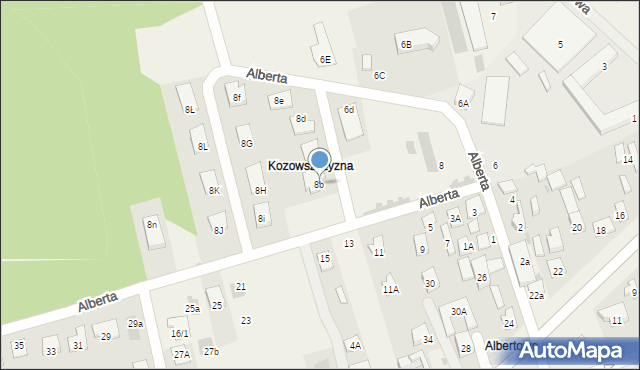 Księżyno, Alberta, 8b, mapa Księżyno