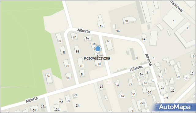 Księżyno, Alberta, 8c, mapa Księżyno