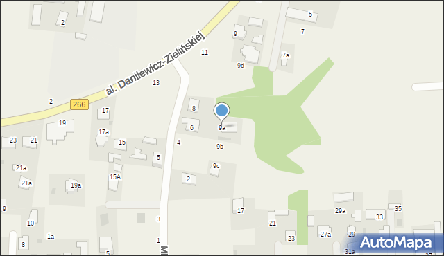 Łazieniec, Aleja Danilewicz-Zielińskiej Marii, 9a, mapa Łazieniec