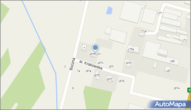 Łazy, Aleja Krakowska, 167G, mapa Łazy