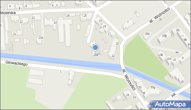 Lębork, Aleja Wolności, 22a, mapa Lębork