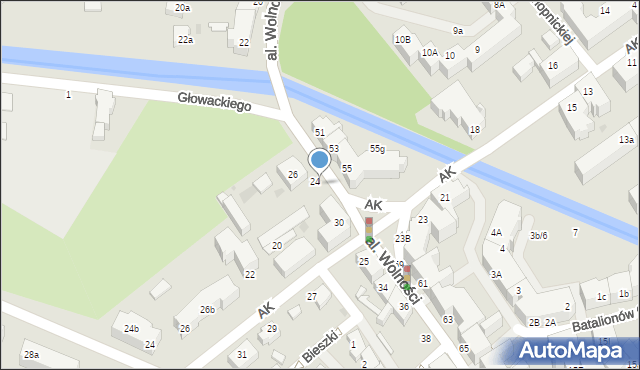 Lębork, Aleja Wolności, 55a, mapa Lębork