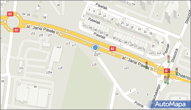 Łęczna, Aleja Jana Pawła II, 121, mapa Łęczna