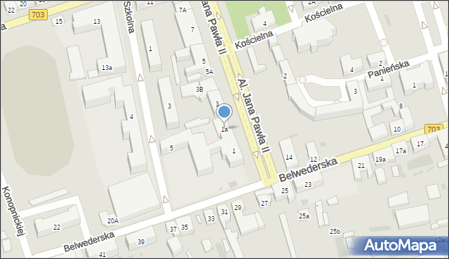 Łęczyca, Aleje Jana Pawła II, 1a, mapa Łęczyca