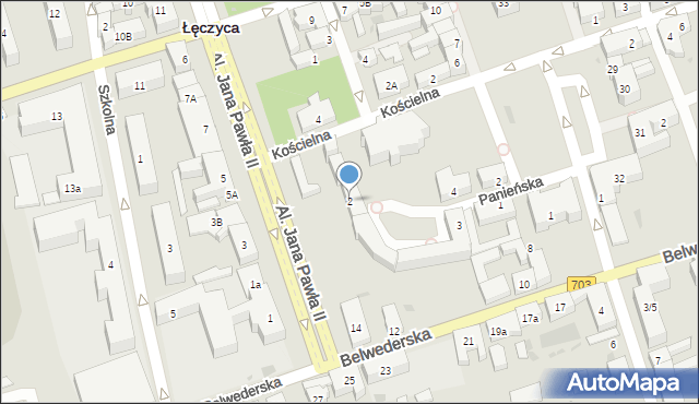 Łęczyca, Aleje Jana Pawła II, 2, mapa Łęczyca
