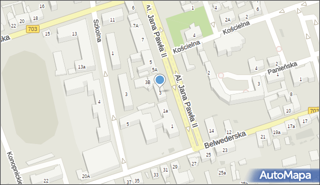 Łęczyca, Aleje Jana Pawła II, 3, mapa Łęczyca