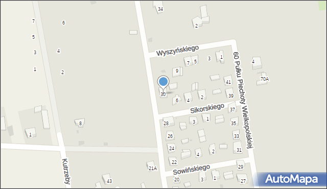 Łęczyca, Altera Franciszka, gen., 32, mapa Łęczyca