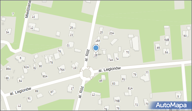 Legionowo, Aleja Róż, 16, mapa Legionowo