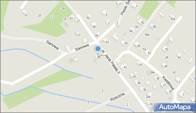 Lesko, Aleja Jana Pawła II, 7, mapa Lesko