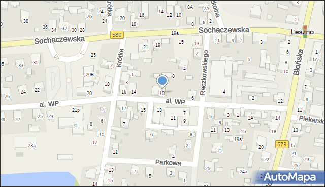 Leszno, Aleja Wojska Polskiego, 10, mapa Leszno