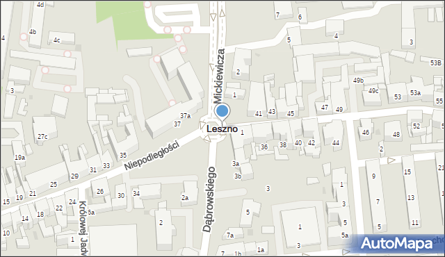 Leszno, Aleja 21 Października, 2b, mapa Leszno