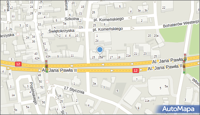 Leszno, Aleje Jana Pawła II, 15a, mapa Leszno