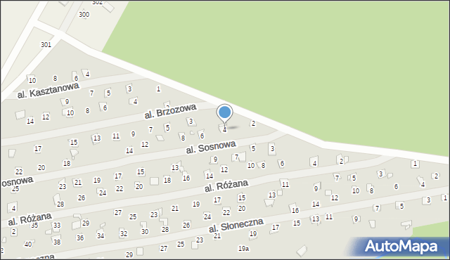 Linin, Aleja Sosnowa, 4, mapa Linin