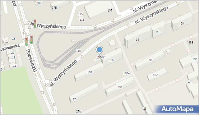 Łódź, Aleja Wyszyńskiego Stefana, ks. kard., 106m, mapa Łodzi