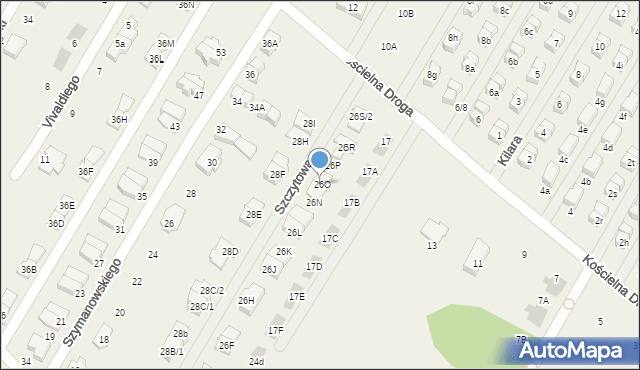 Łomianki Dolne, Aleja Chopina Fryderyka, 26n/1, mapa Łomianki Dolne