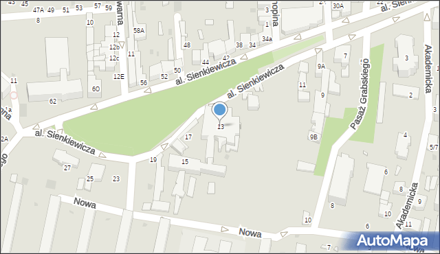Łowicz, Aleja Sienkiewicza Henryka, 13, mapa Łowicza