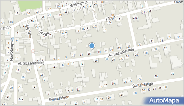 Lwówek, Aleje Sczanieckiej Emilii, 17, mapa Lwówek