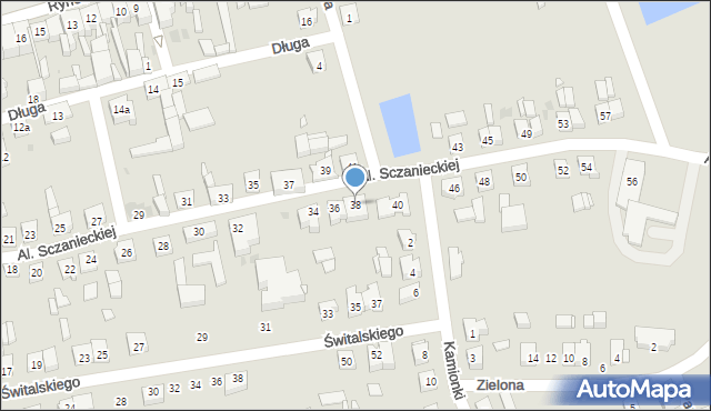 Lwówek, Aleje Sczanieckiej Emilii, 38, mapa Lwówek