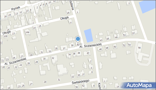 Lwówek, Aleje Sczanieckiej Emilii, 41, mapa Lwówek