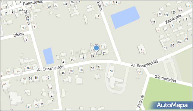 Lwówek, Aleje Sczanieckiej Emilii, 55, mapa Lwówek