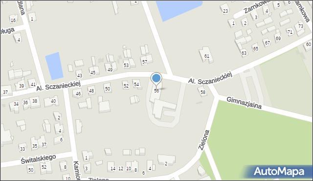 Lwówek, Aleje Sczanieckiej Emilii, 56, mapa Lwówek