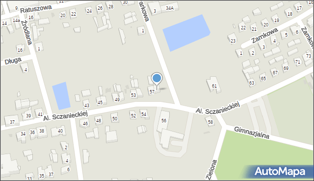 Lwówek, Aleje Sczanieckiej Emilii, 59, mapa Lwówek
