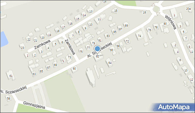 Lwówek, Aleje Sczanieckiej Emilii, 62, mapa Lwówek